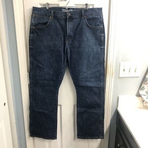 Wrangler Retro Men’s Slim Boot Dark Denim Jeans 38x32